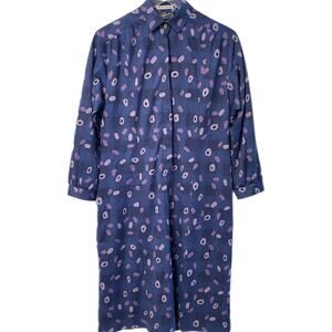 Presence Long Sleeve Button Front Midi Dress Sz 42